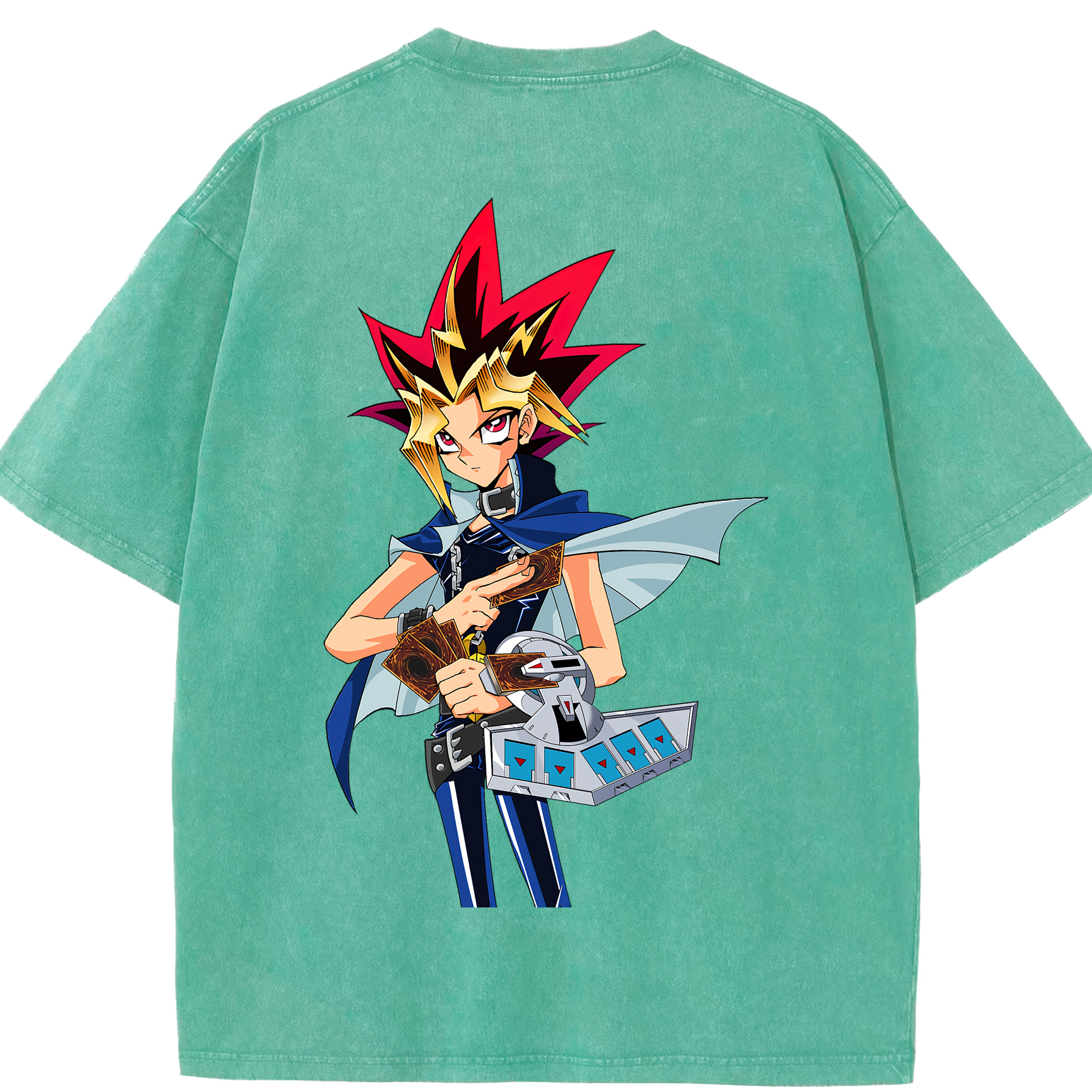 （画像用） 遊☆戯☆王 Yu-Gi-Oh! 綿100% ヴィンテージ風 半袖Tシャツ（背面プリント）
